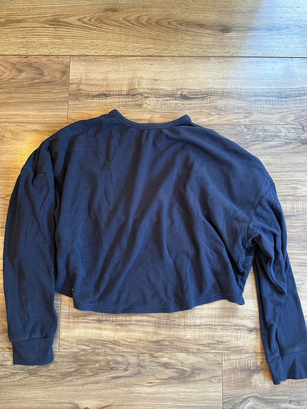 Senita Athletics Navy Cropped Sweatshirt